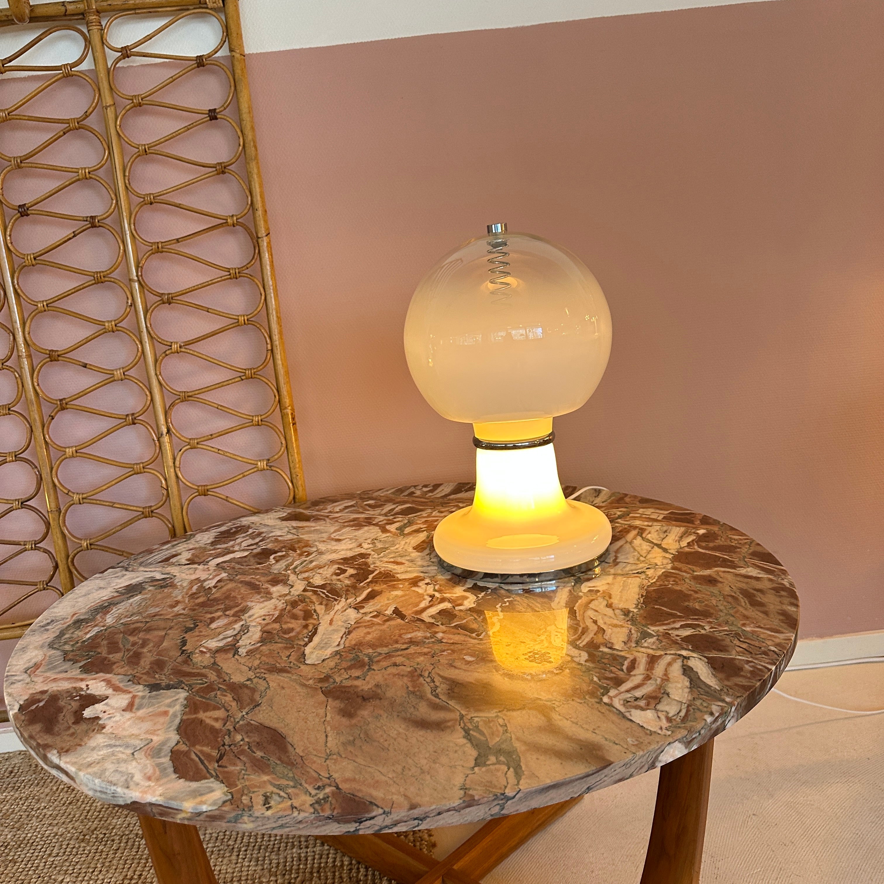 1970's Italian Table Lamp By Carlo Nason image 7