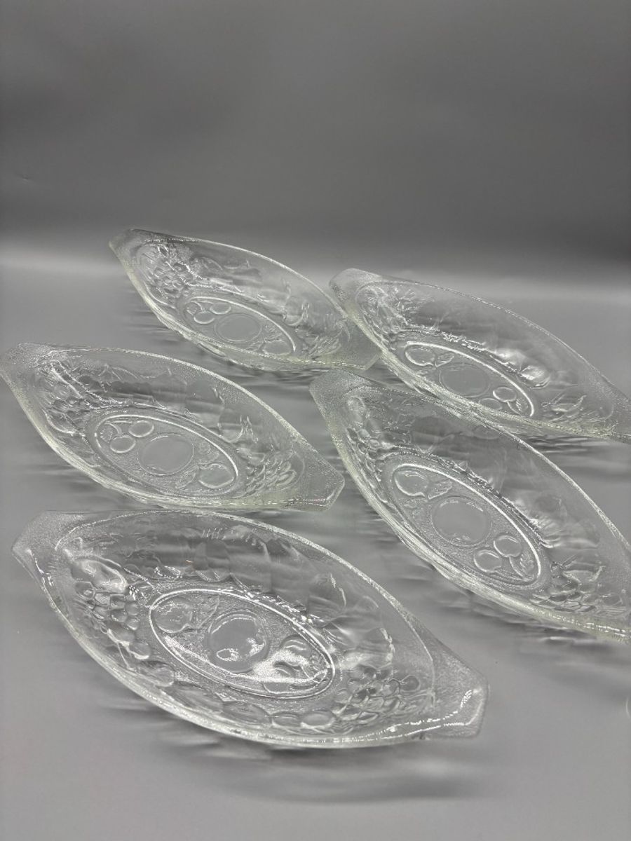 Set Vintage Fruit Schaaltjes Ijscoupes 5 Stuks image 4