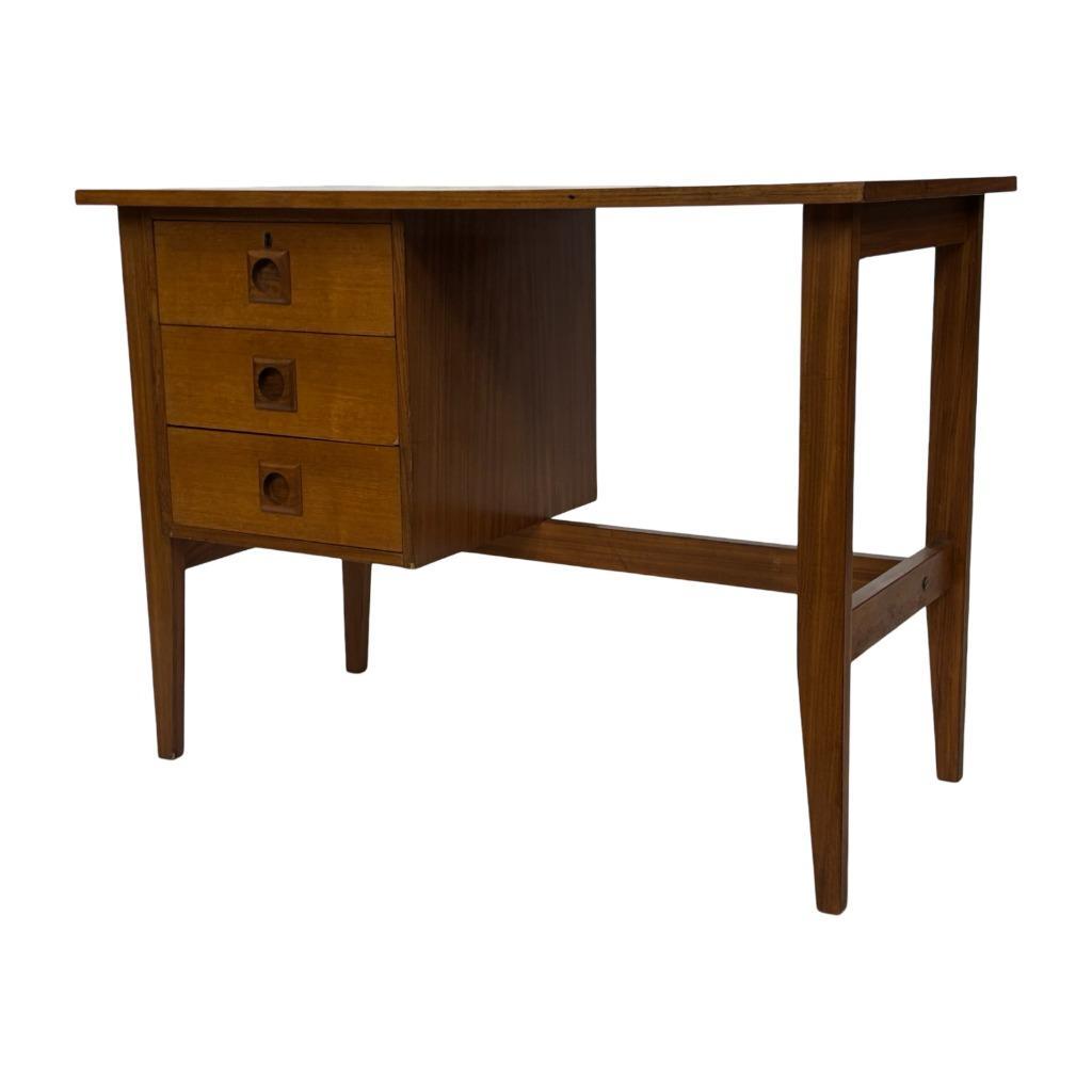 Vintage Bureau Jaren 60 Compacte Werkplek Teak Design image 8