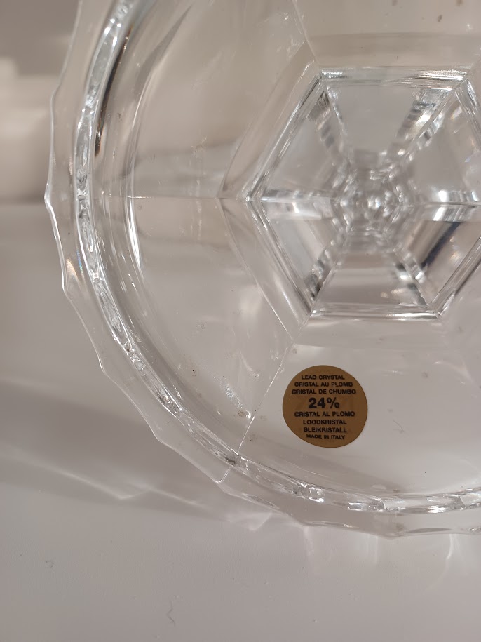 Elegante Italiaanse Vintage Loodkristallen Kaarsenhouders. Rcr Italia. image 6