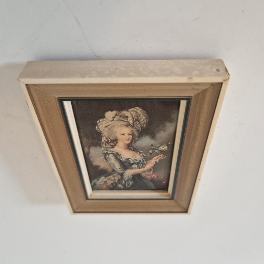 Vintage Zijde Lijstje Kitsch Mini Schilderijtje image 7