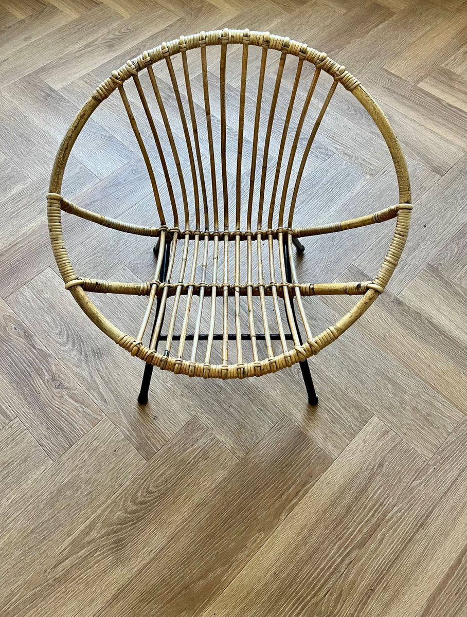 Rohé Noordwolde Rotan Bamboe Fauteuil 1960 image 12