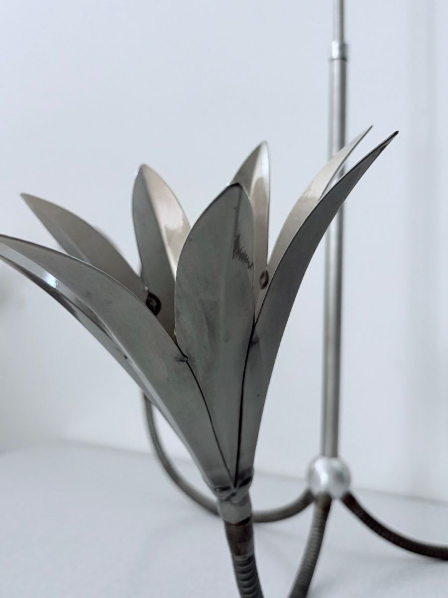 Unieke Vintage Metalen Hanglamp Fleur France ‘60 image 3