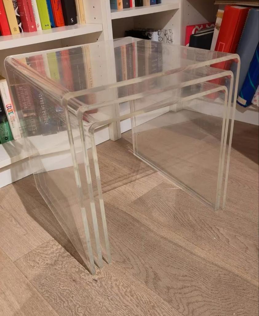 Vintage Plexiglas Nesting Tables - Jaren 70/80 image 2