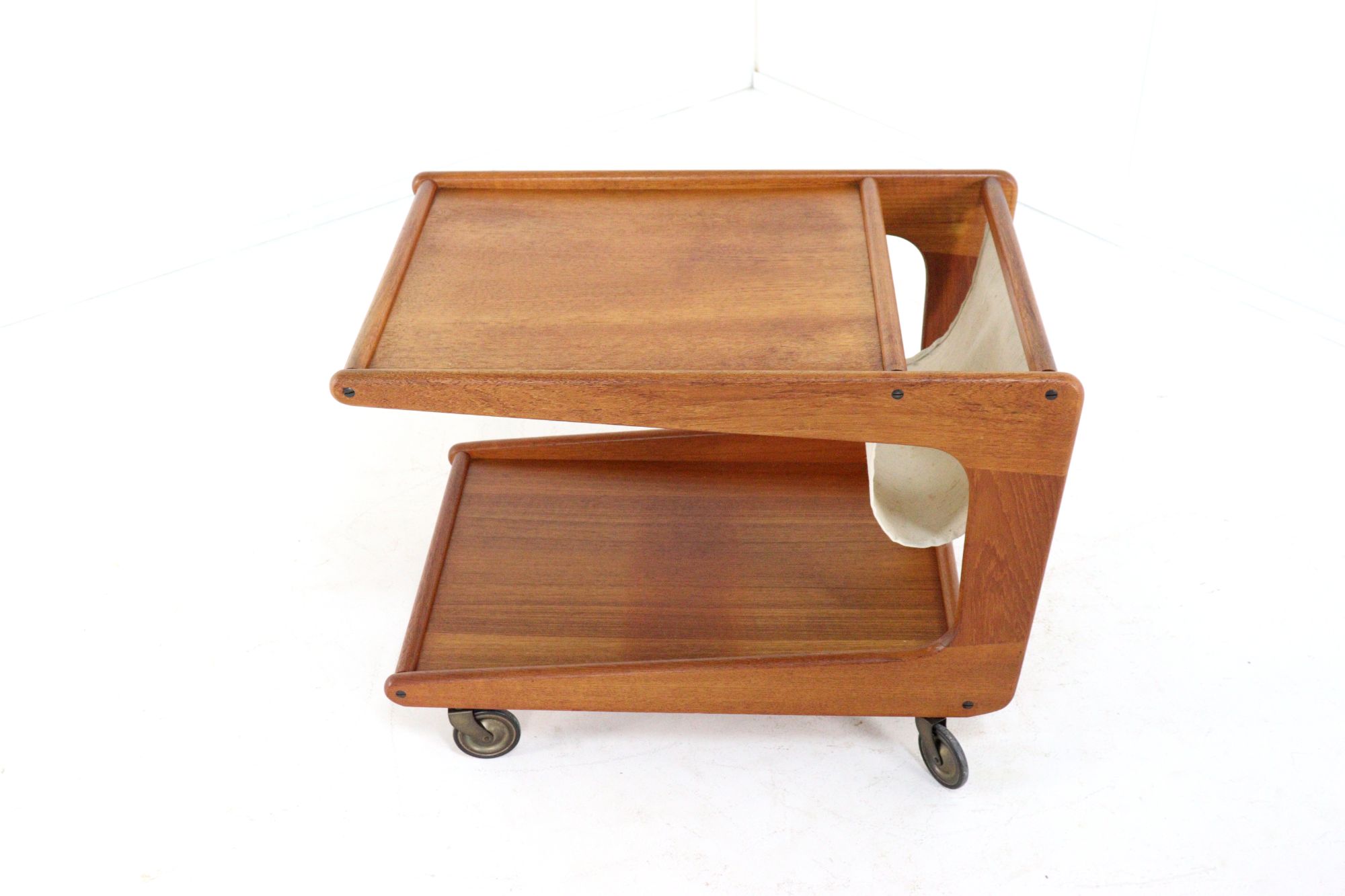 Sika Mobler Trolley Met Lectuurhouder Tijdschriftenrek Vintage Deens image 11