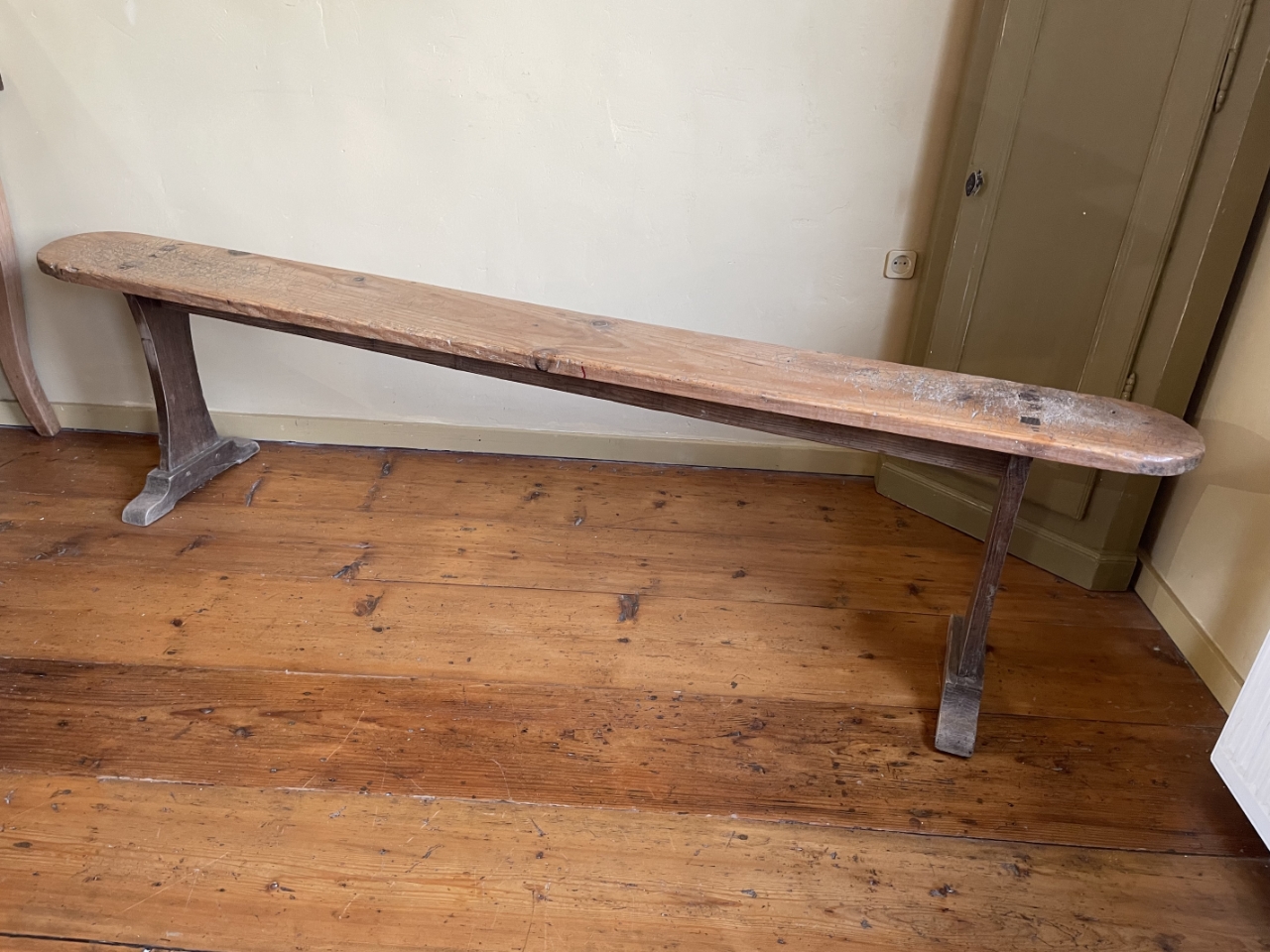Lange Bank Kerkbank Frans Antiek 195 Cm. image 12