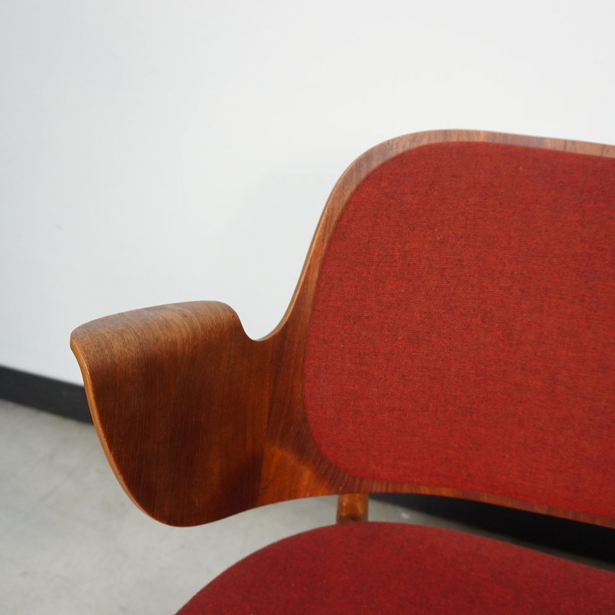 Rare Teak And Oak Bench By Arne Hovmand-olsen For Bramin Denmark, 1950s image 4