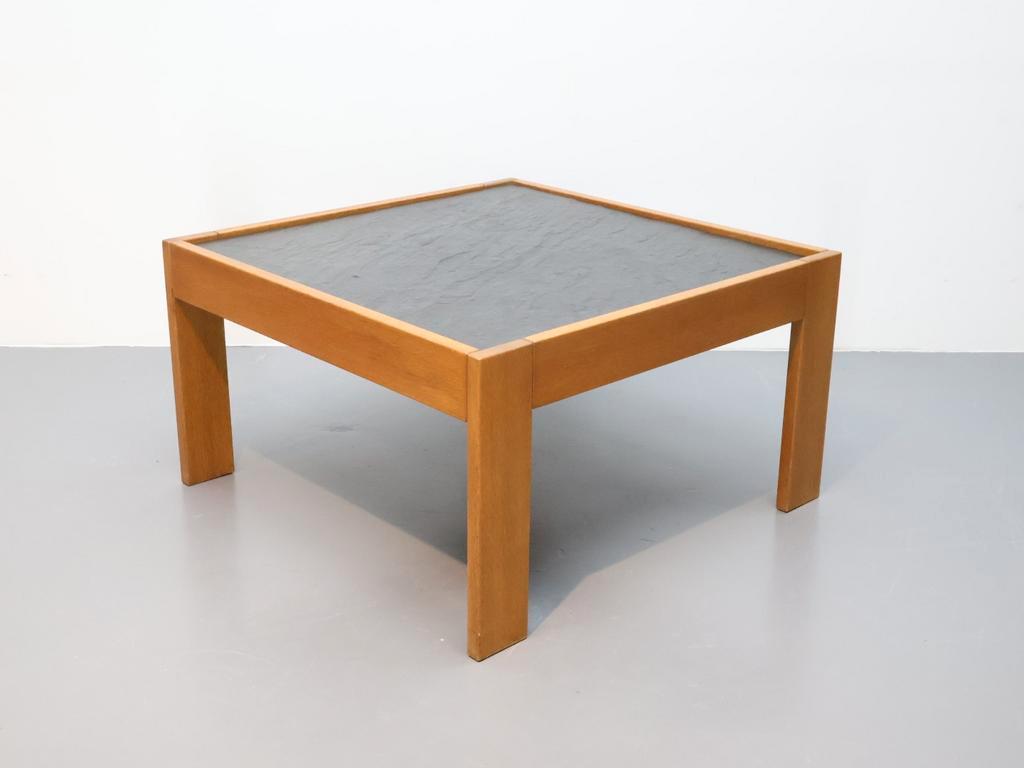 Vintage Salontafel | Leisteen | Eiken Frame image 2
