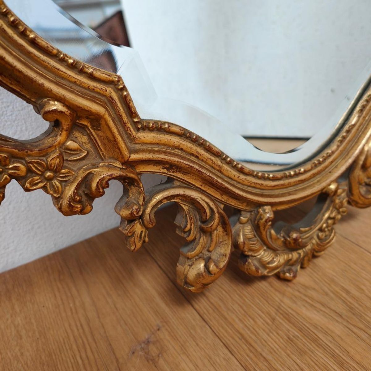 Vintage Barok Brocante Rococo Spiegel Schouwspiegel Facet 13 image 16