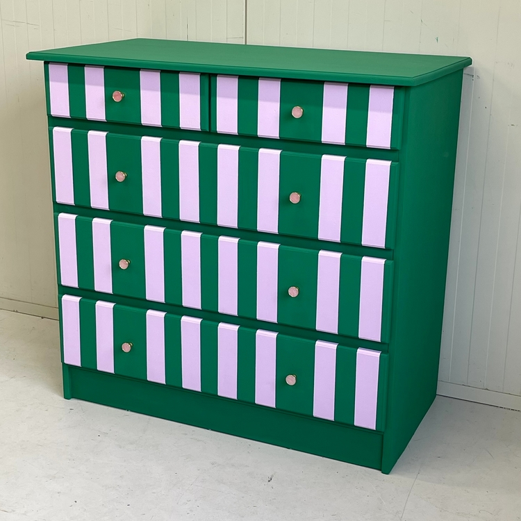 Restyle Streep Ladekast/commode & Nieuwe Knop Handmade image 8