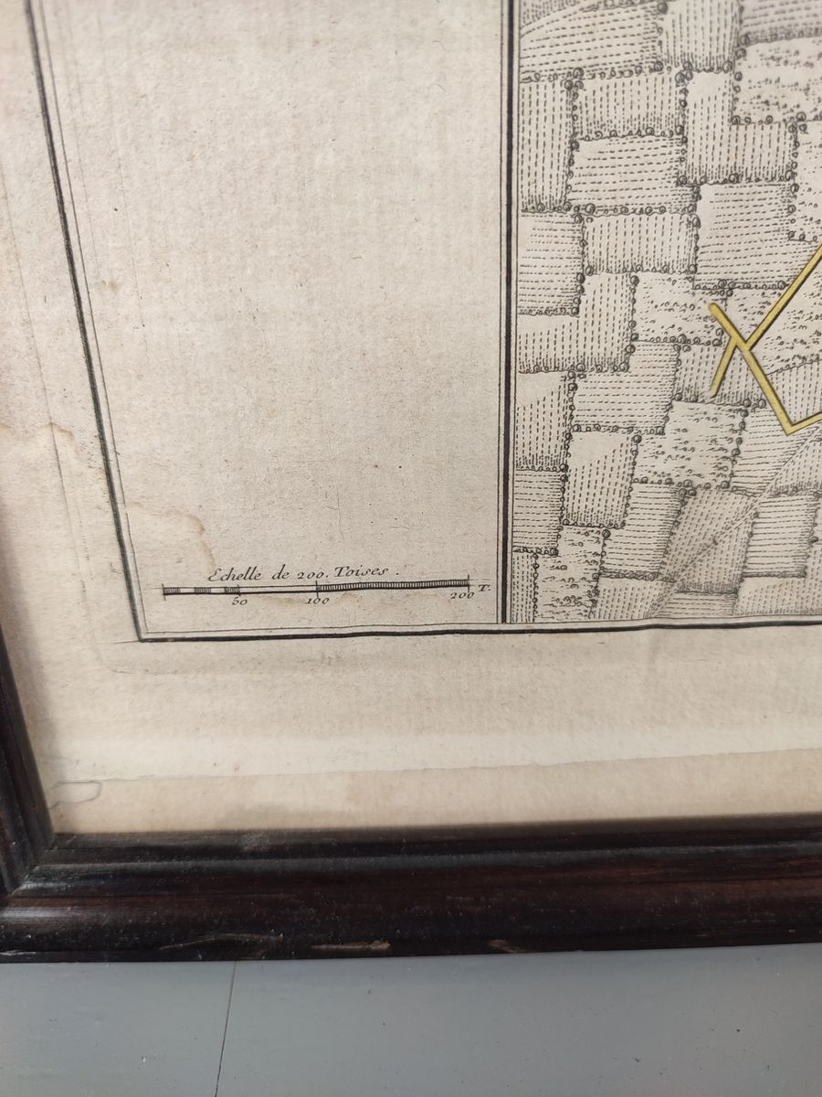 Antieke Kaart Beleg Van Menen 1744 image 3