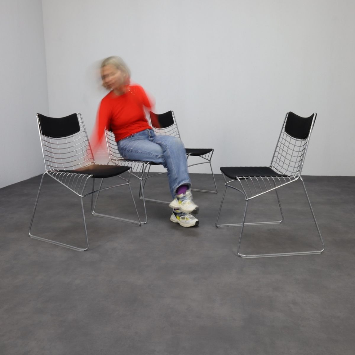 4x Eetkamer Stoel String Chair Shin Azumi <<<brand>>>, 2007 image 4