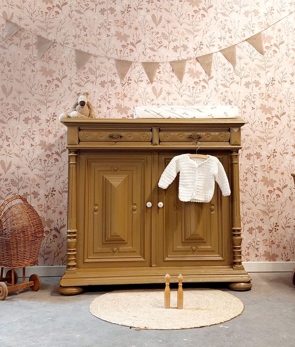 Uniek Vintage Dressoir /commode In De Prachtige Kleur Warm Tan image 2