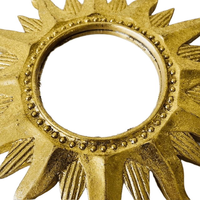 Vintage Gouden Zonnespiegel Hollywood Regency image 4