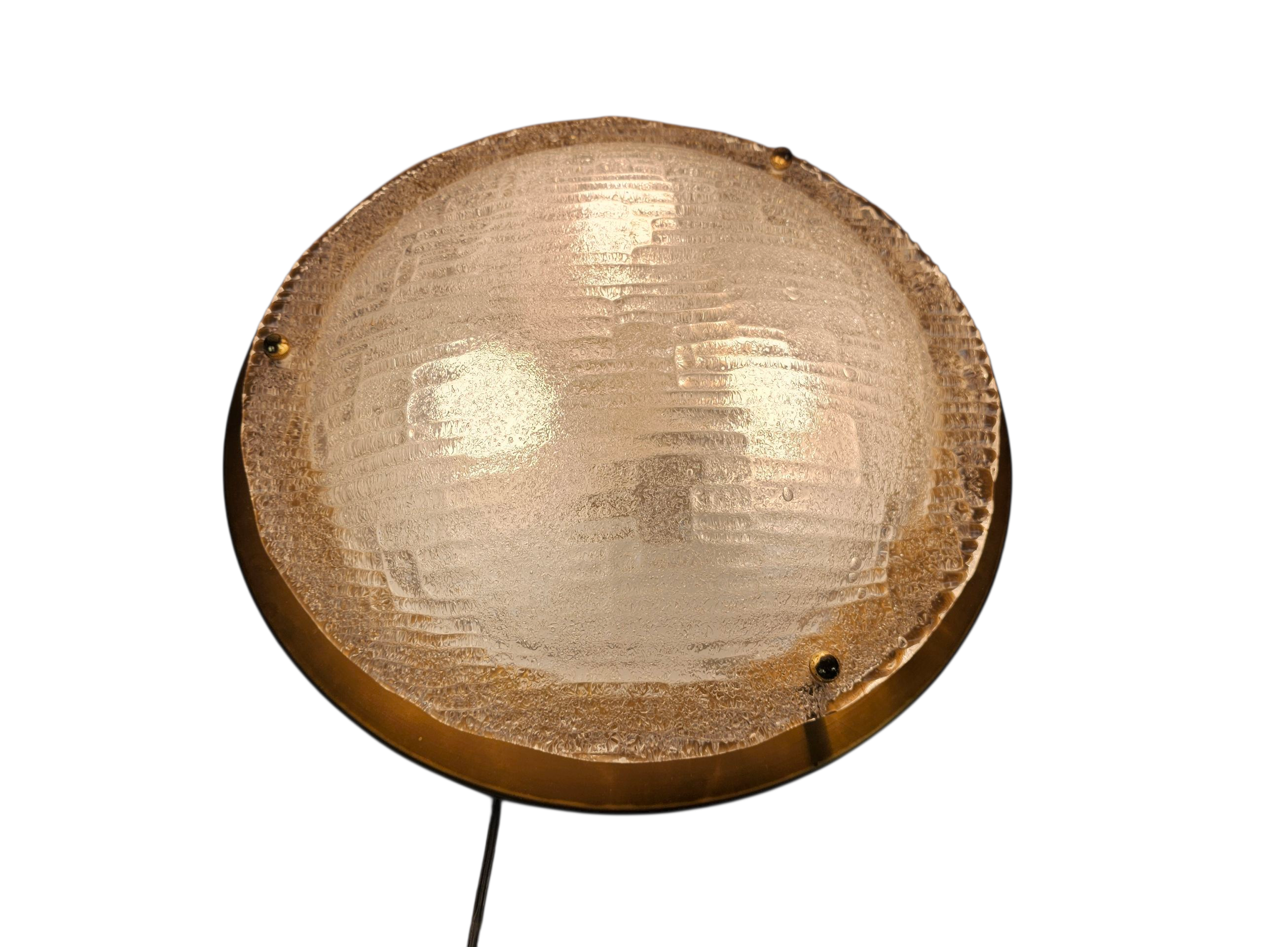 Hillebrand Leuchten - Hollywood Regency Stijl - 'frosted' Glas - Messing - 80's image 6