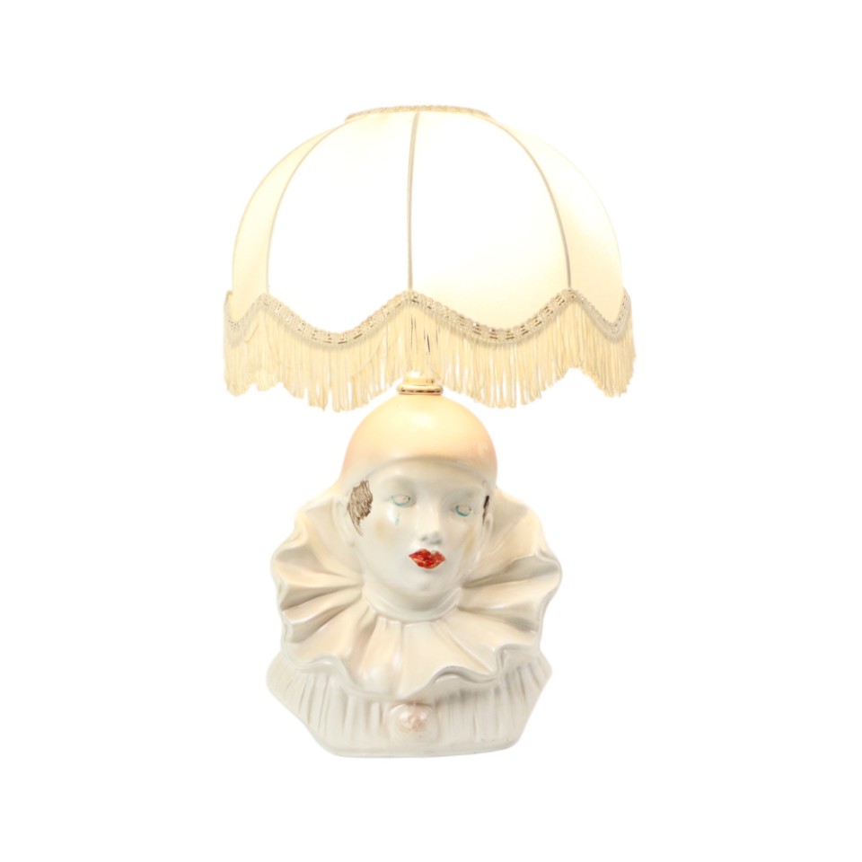 Jaren 70 Pierrot Lamp Tafellamp Gelakte Resine Frankrijk image 9
