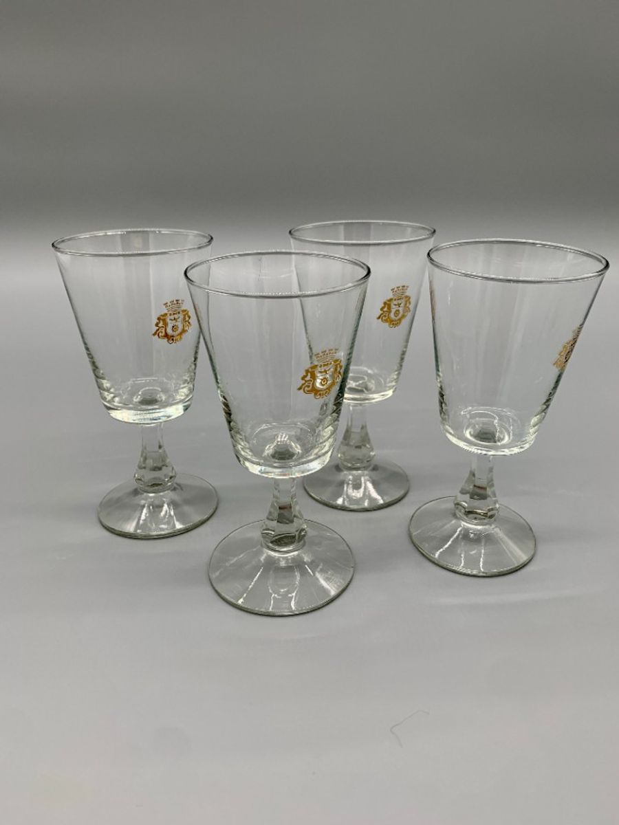 Set Voetglaasjes Met Goudkleurig Wapen 4 Stuks image 3