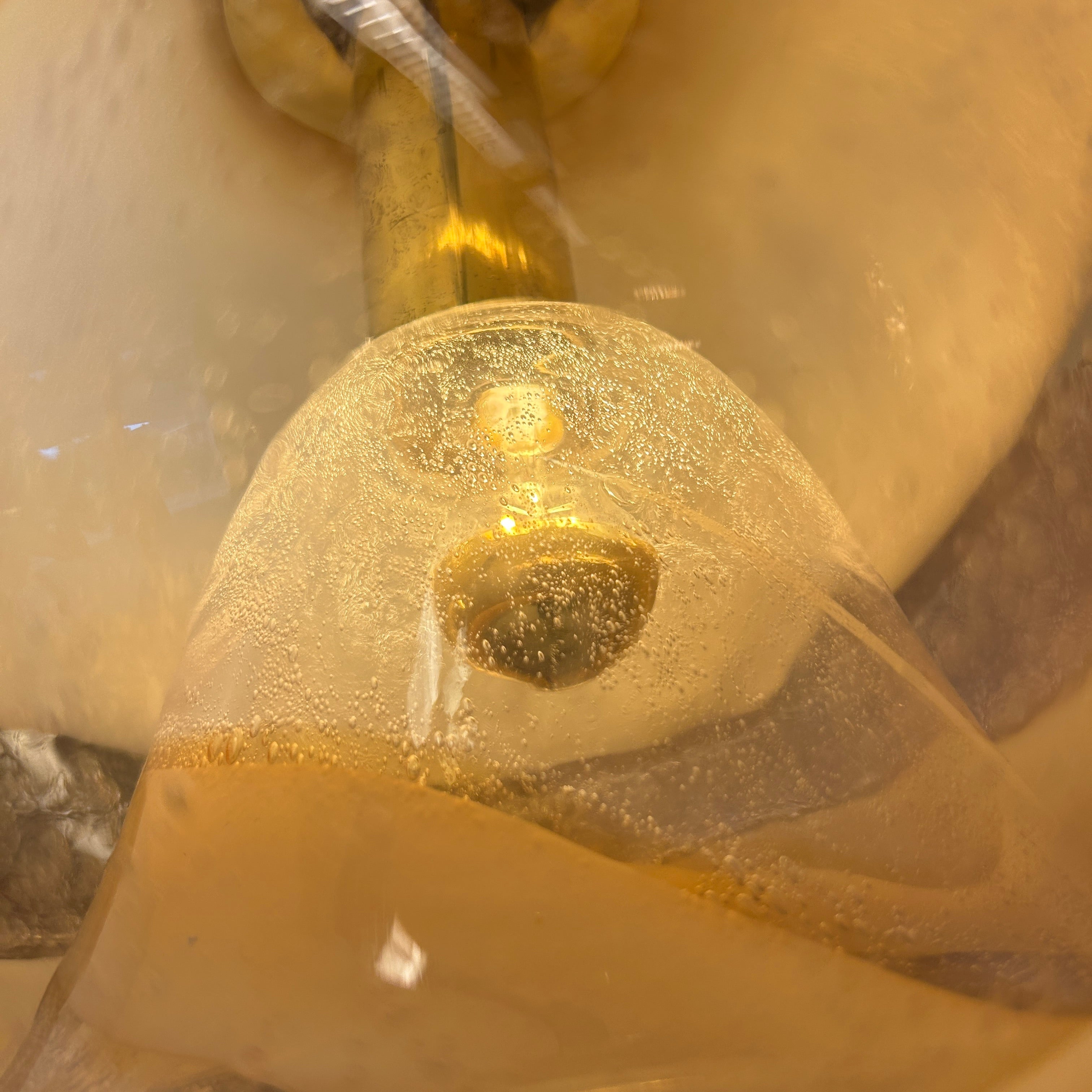 Italian Murano Glass Swirly Donut Hanging Light image 11
