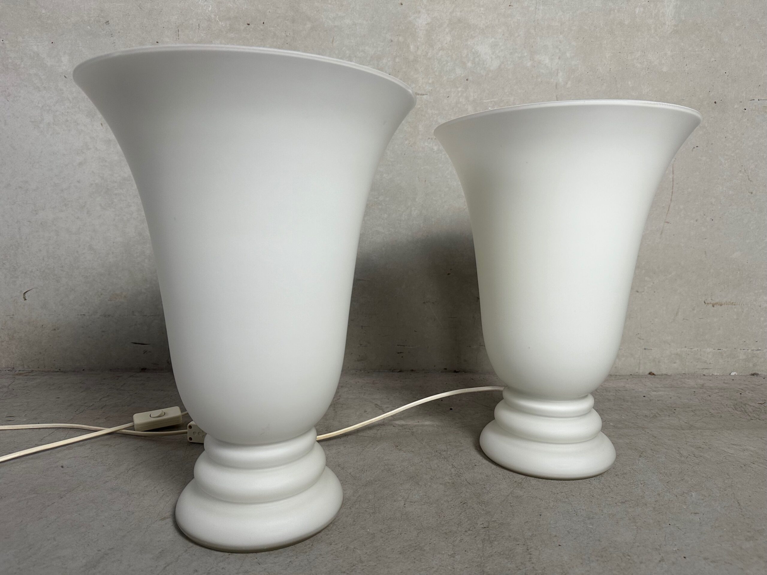 2x Vintage Opaline Vaaslampen image 3