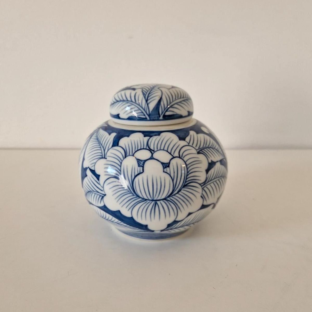 Vintage Gemberpot Porselein Handbeschilderd image 2