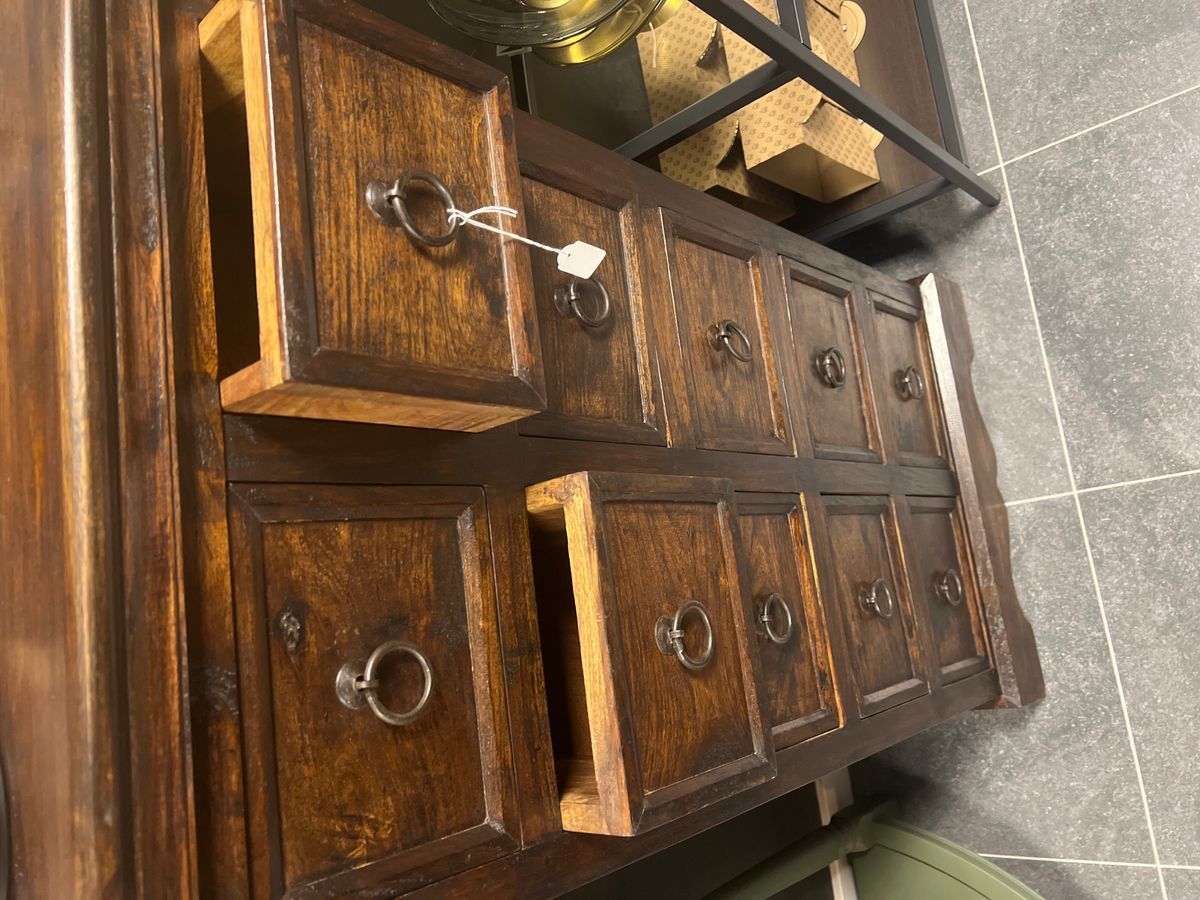 Massief Houten Apotheekkastje Met 12 Laden image 4