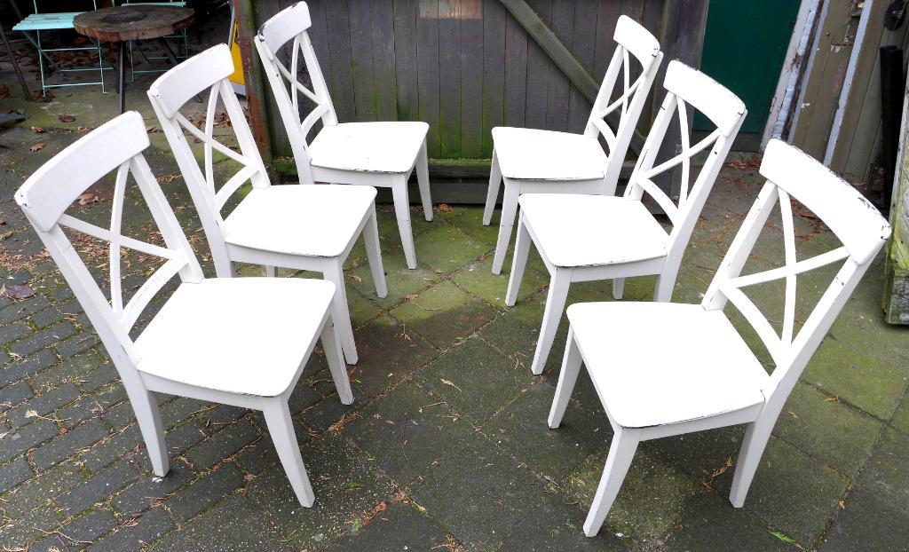 Mooi Set Van 4 Vintage Retro Formica Stoelen image 11