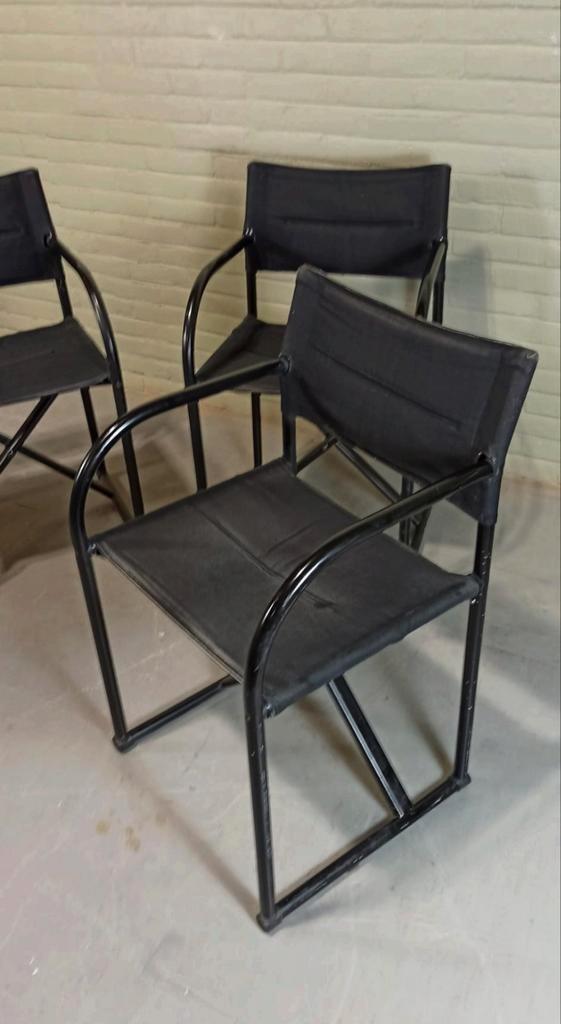 4 Vintage Illo Director's Stoelen, Niels Gammelgaard image 8