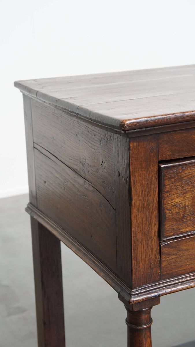 Prachtige Antieke Engelse Double Based Side Table/ Dressoir Van Eikenhout image 10