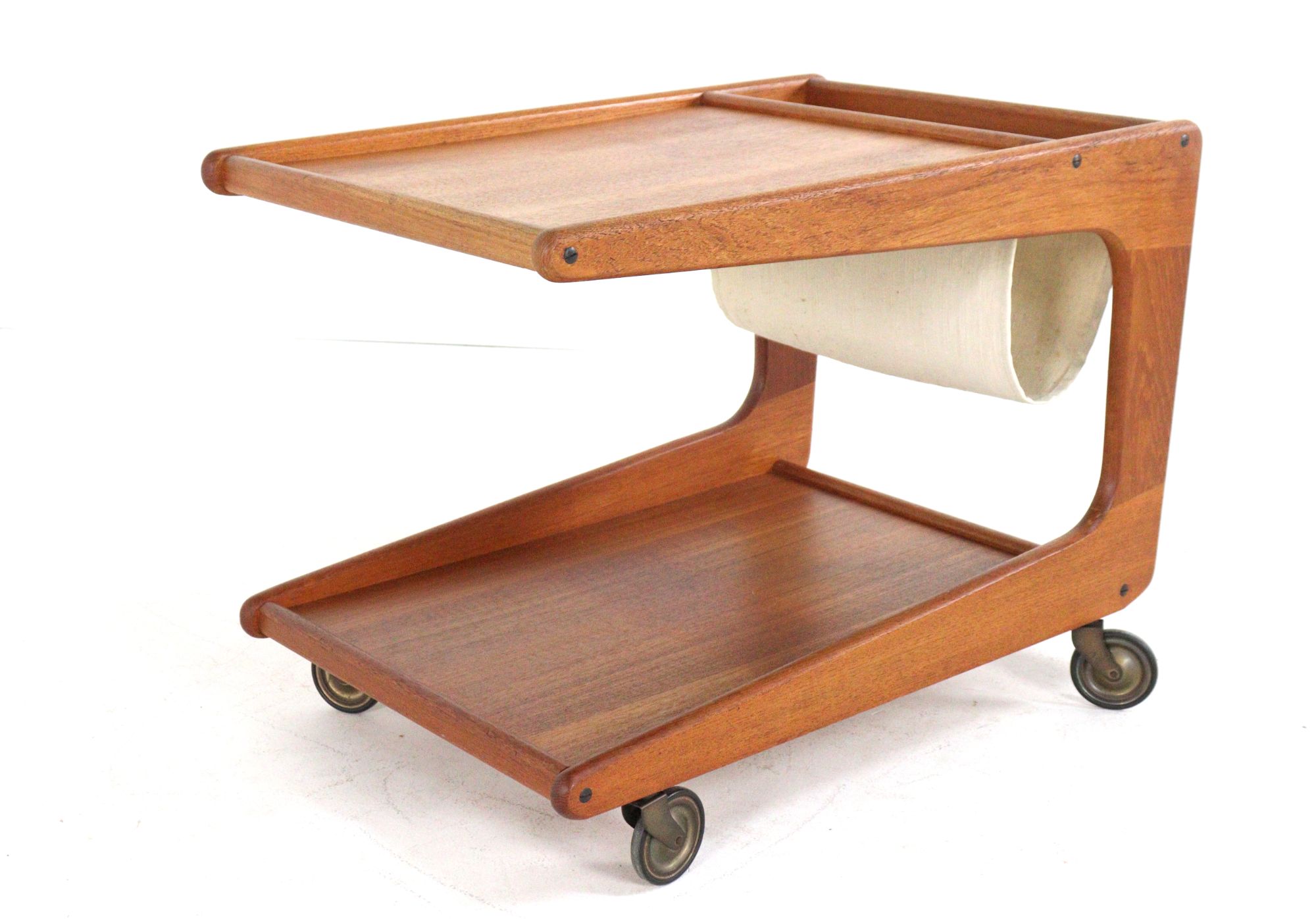 Sika Mobler Trolley Met Lectuurhouder Tijdschriftenrek Vintage Deens image 3