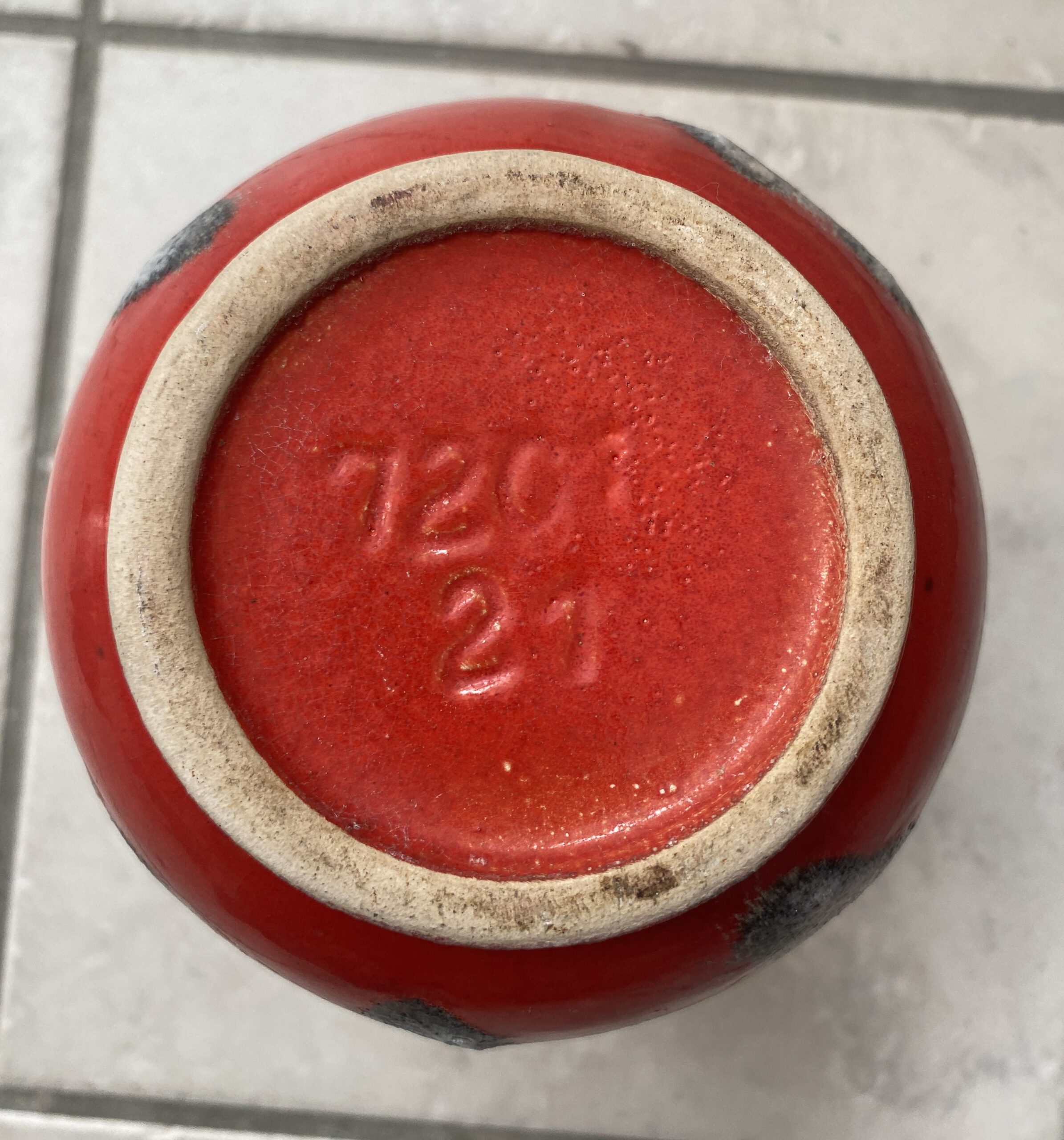 Red Fat Lava Vase By Jopeko Model 7201-21 image 3