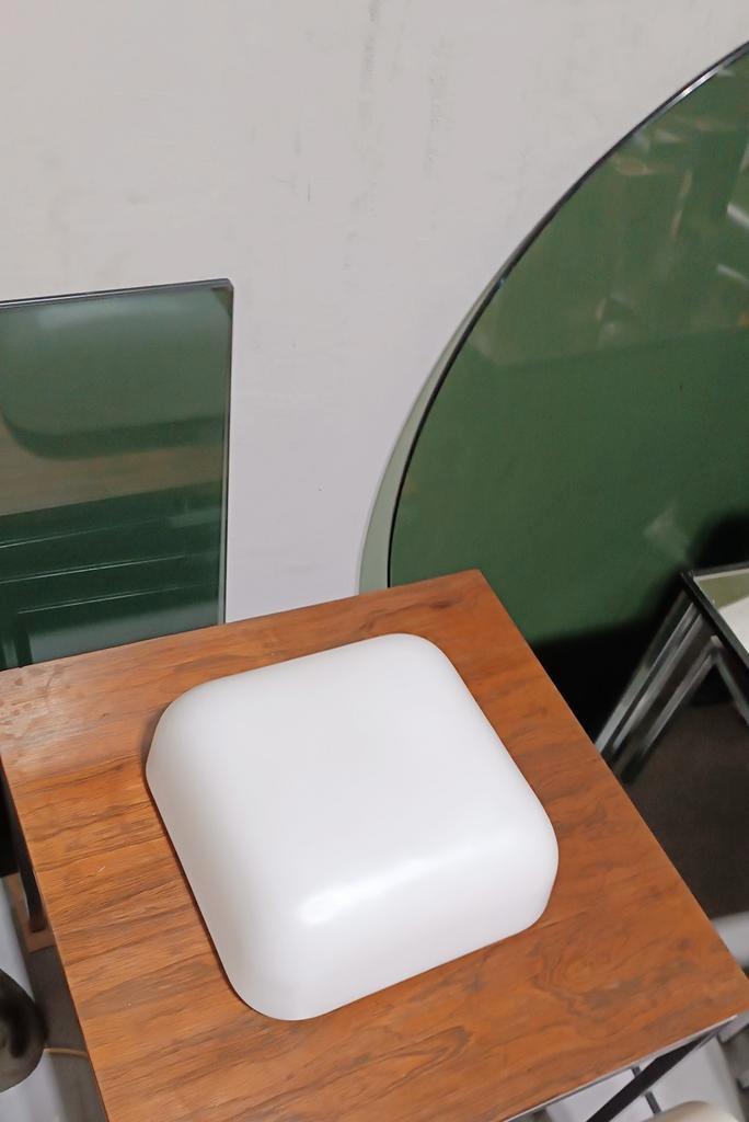 Vintage Plafonniere Glass White bij Reliving