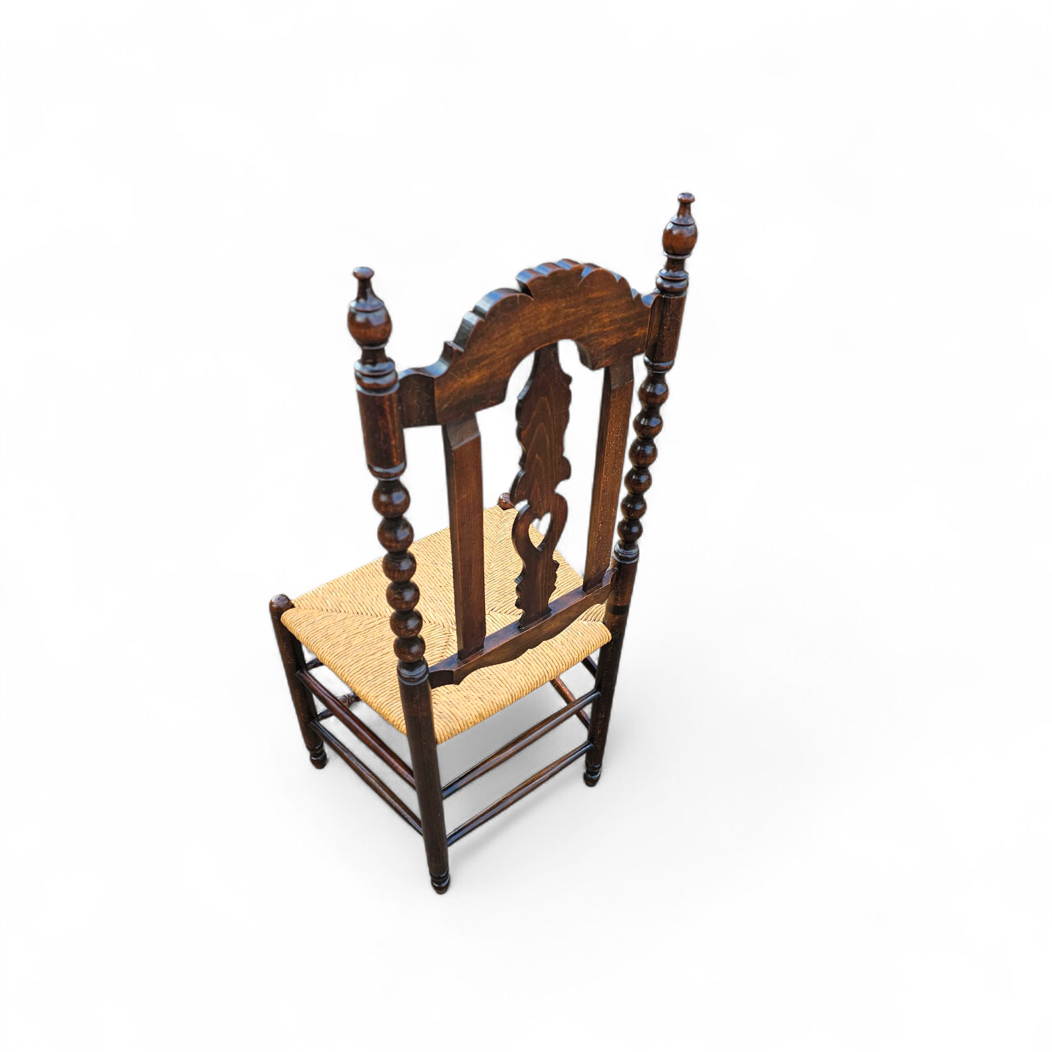 8 ( 2 X Armrest ) X Ornate Wood / Bobbin / Wicker Dining Chair / Studded Chairs image 6
