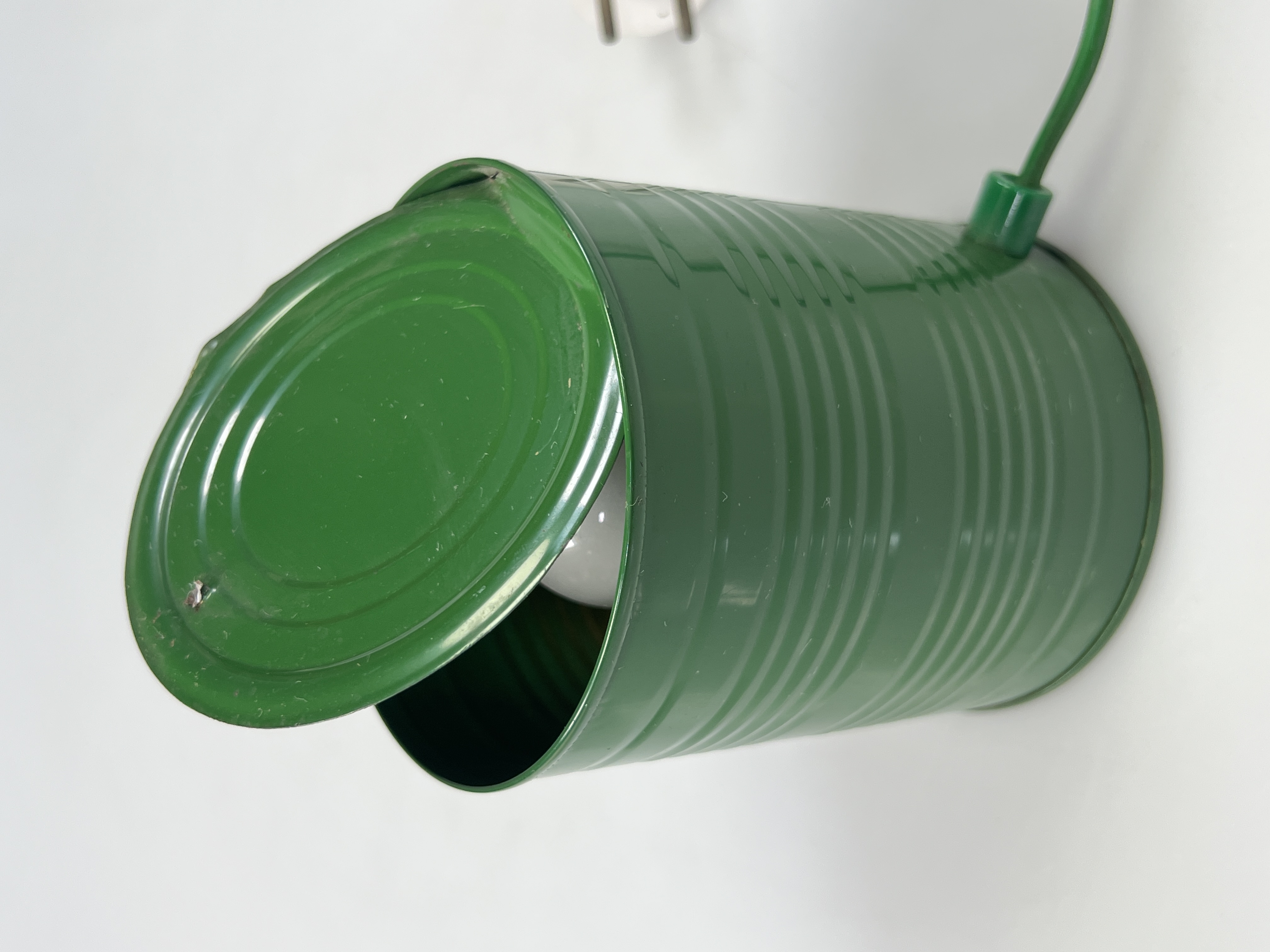 Vintage Groene Tin Can Lamp, Ad Van Berlo, Vrieland Design, 1980's image 12