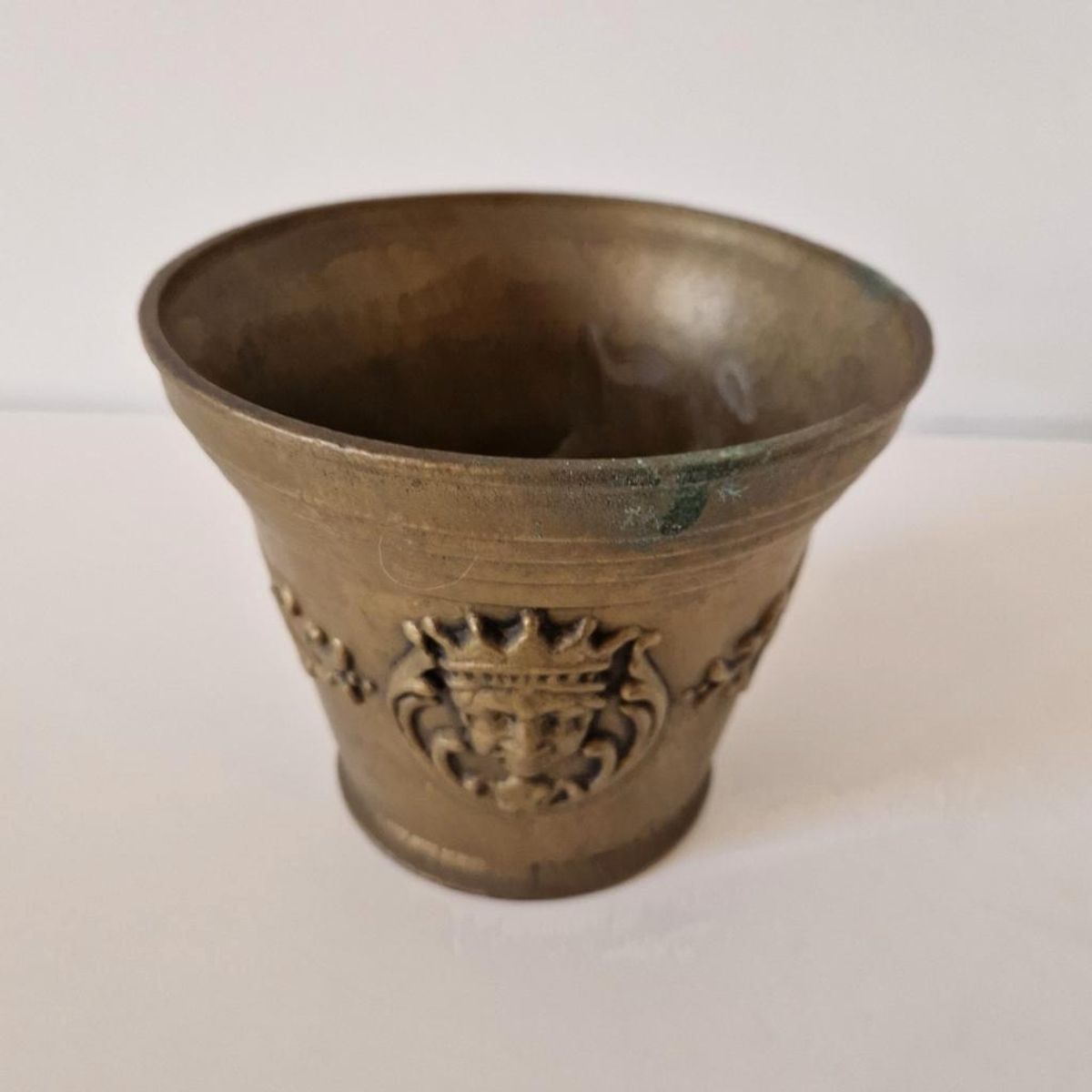 Zware Koperen Bloempot Pot Vijzel Koper image 3