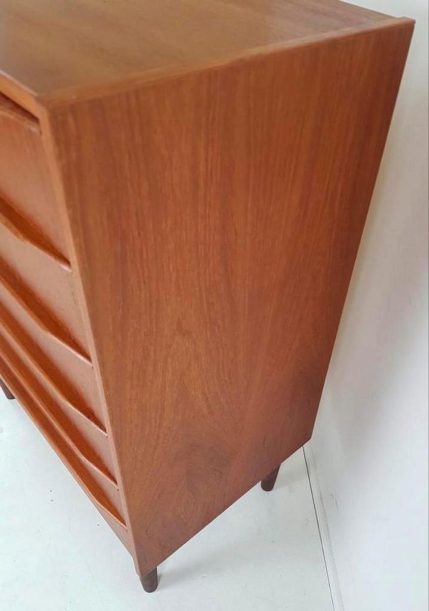 Vintage Teak Houten Ladenkast Deens 6 Lades Chest Of Drawers image 7