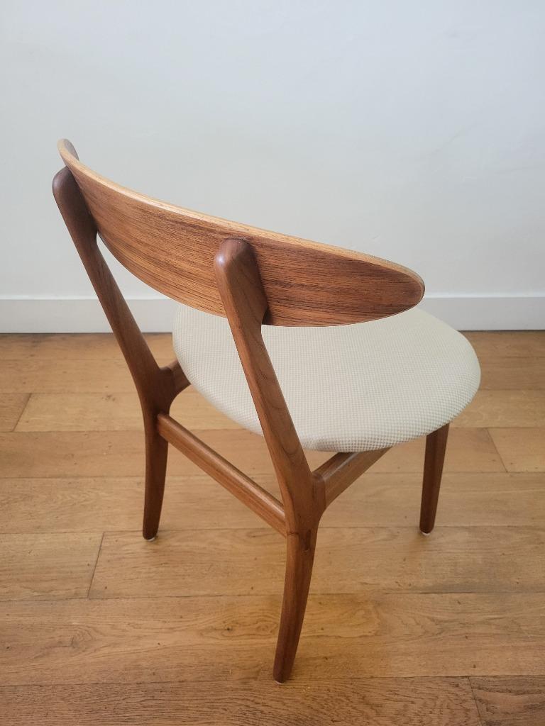 Vintage Deense Eetkamerstoel In Teak 1960 image 8