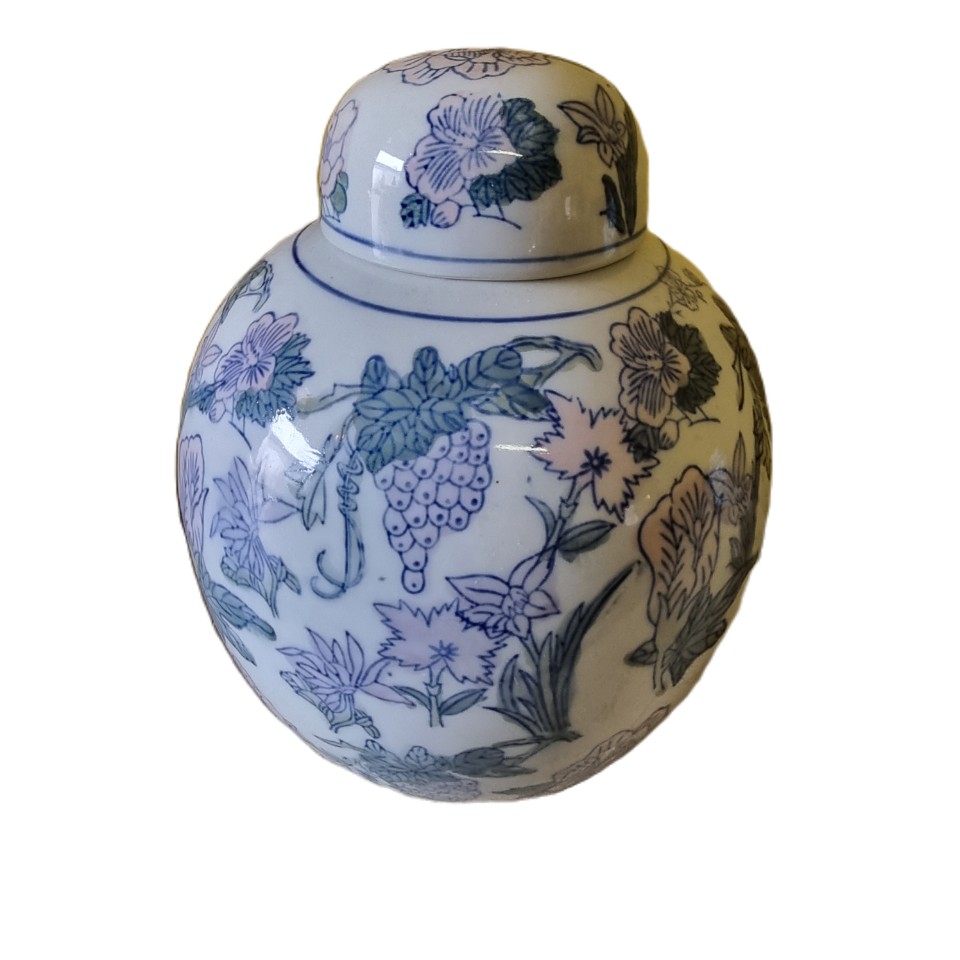 Vintage Chinese Gemberpot Pastelkleuren Jaren 50 image 4