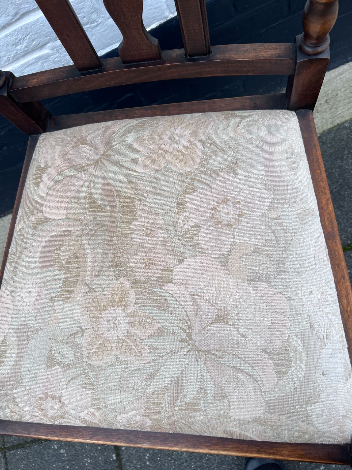 Antiek Engels Eiken Stoel Met Armleuningen, Maten Volgen Nog image 6