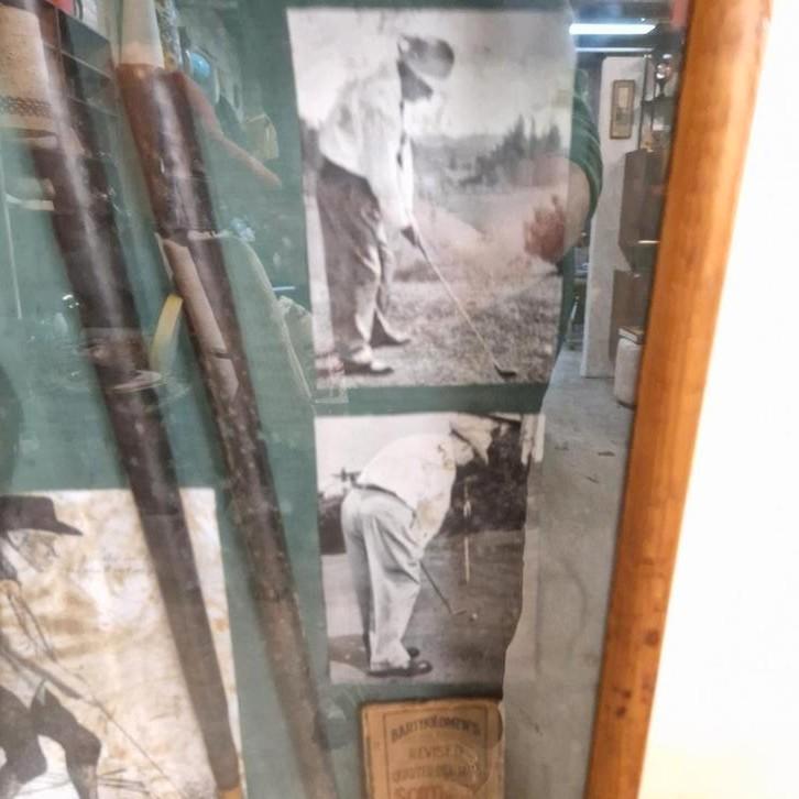 Vintage Vitrinekast Kijkkast Golf Golftas Sticks Vitrine image 4