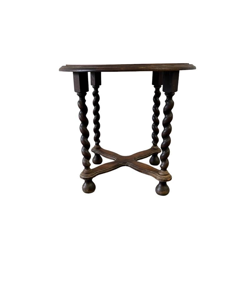 Vintage Houten Pied De Stal / Bijzettafel / Plantentafel image 7