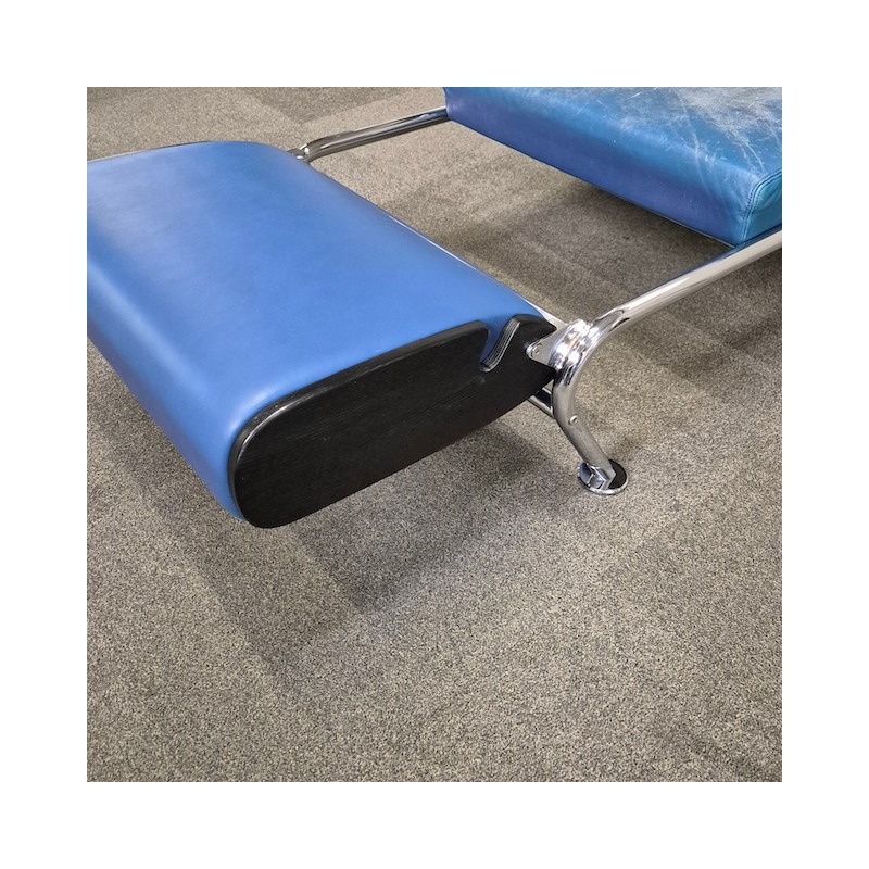 Blauw Lederen Lounge Stoel Futuro 3 Door Massimo Iosa Ghini Voor Moroso - Italië Jaren 80 image 12
