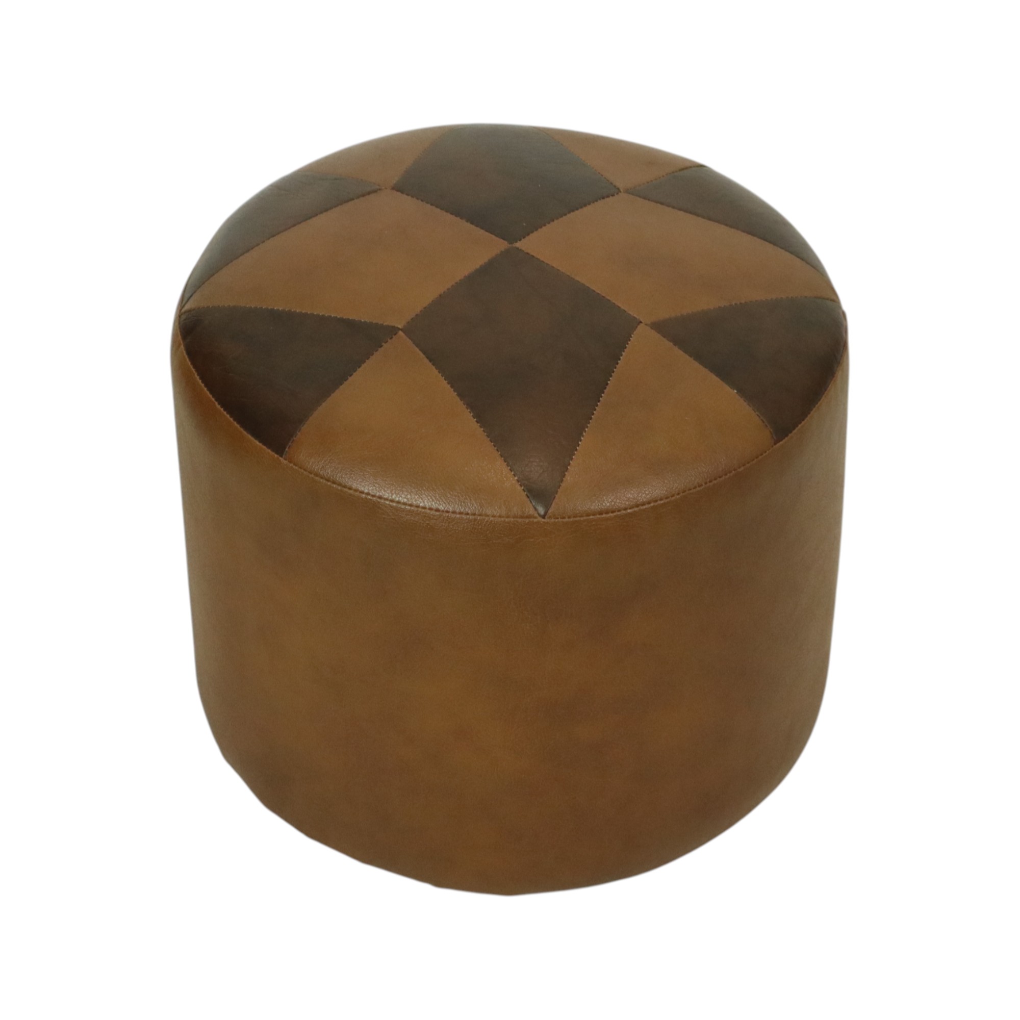 Ronde Vintage Poef Bruin Stermotief Skai Sixties image 7