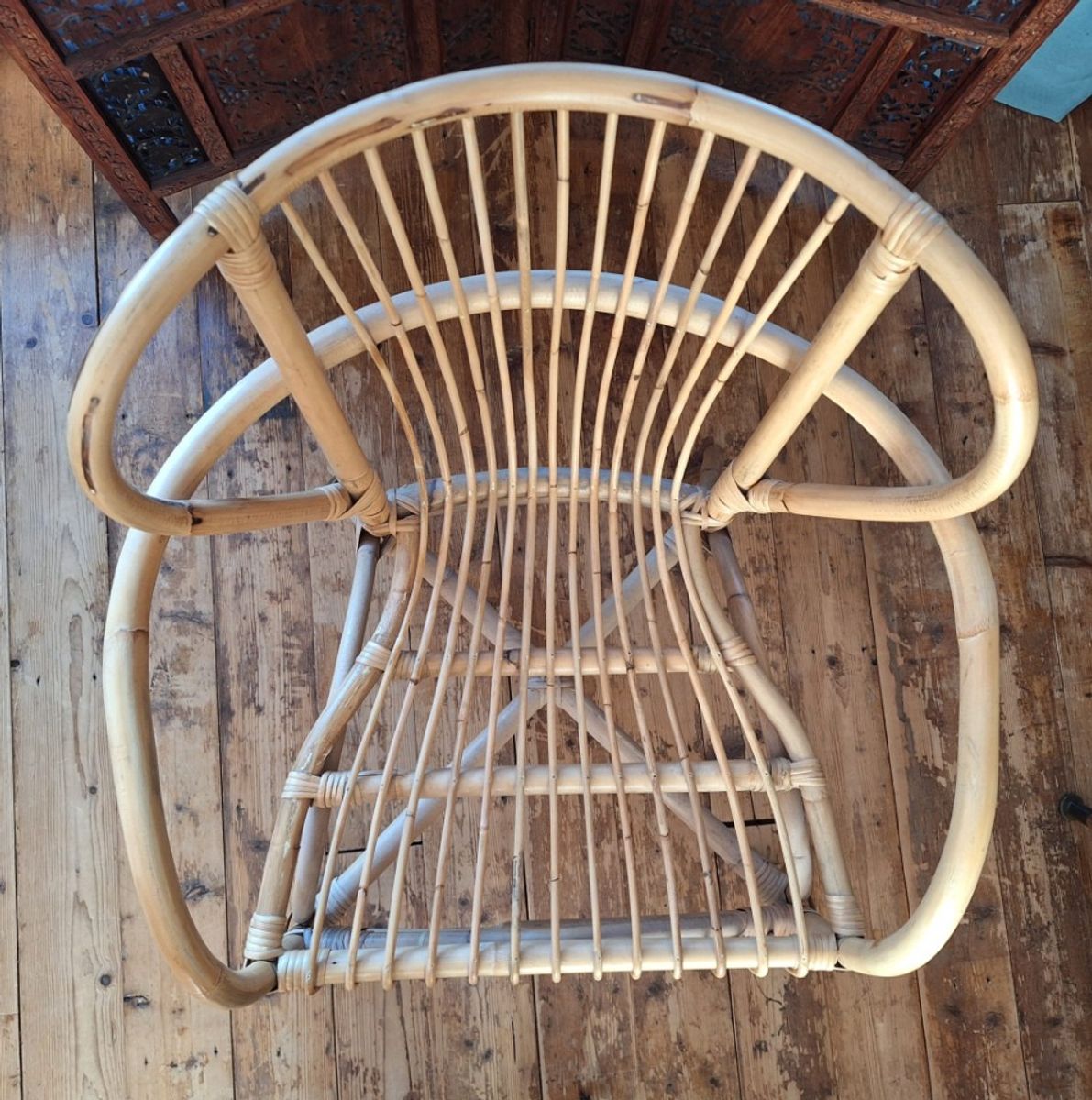 Rotan Stoel, Lichte Kleur In Perfecte Staat image 4