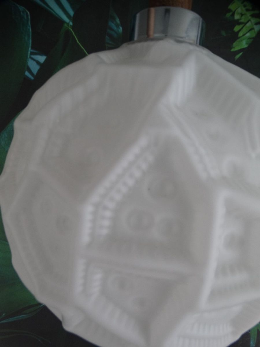 Melkglas Hnglamp Met Reliëfpatroon image 2
