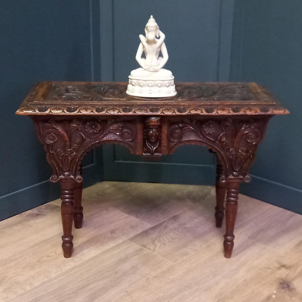 19e Eeuws Bedsteebankje C.q. -tafeltje image 8