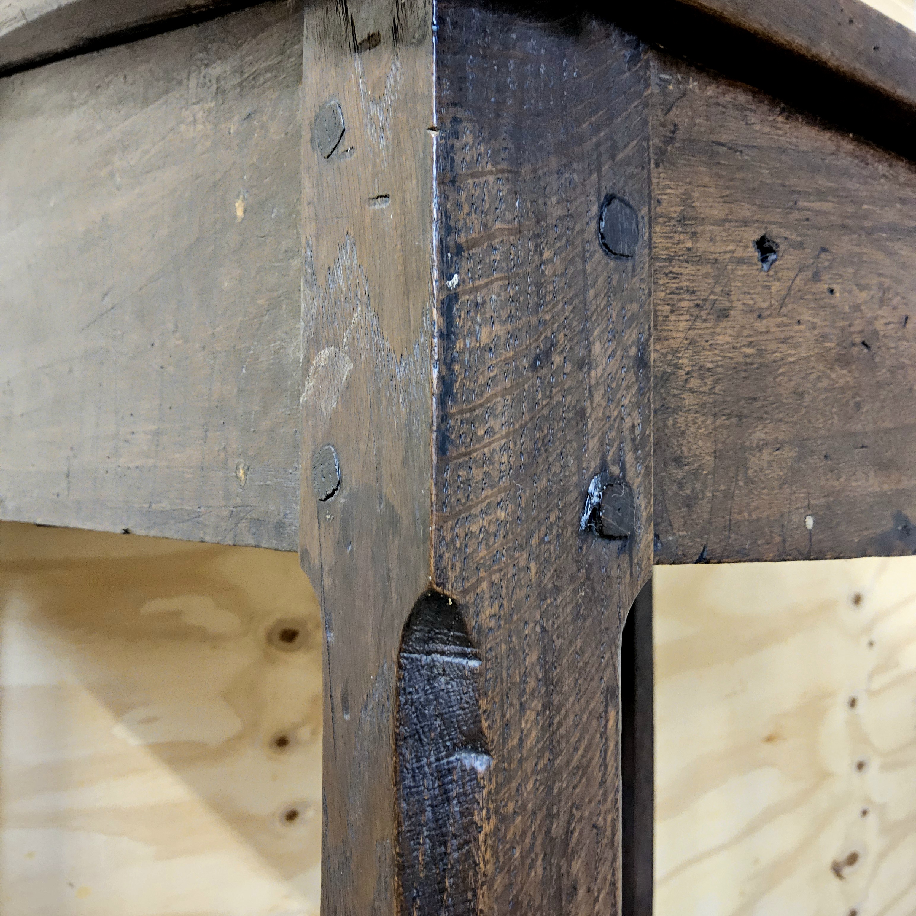 Antieke Staande Hoge Eiken Houten Lessenaar / Schrijfbureau (19e Eeuw) / Clerk Desk image 10