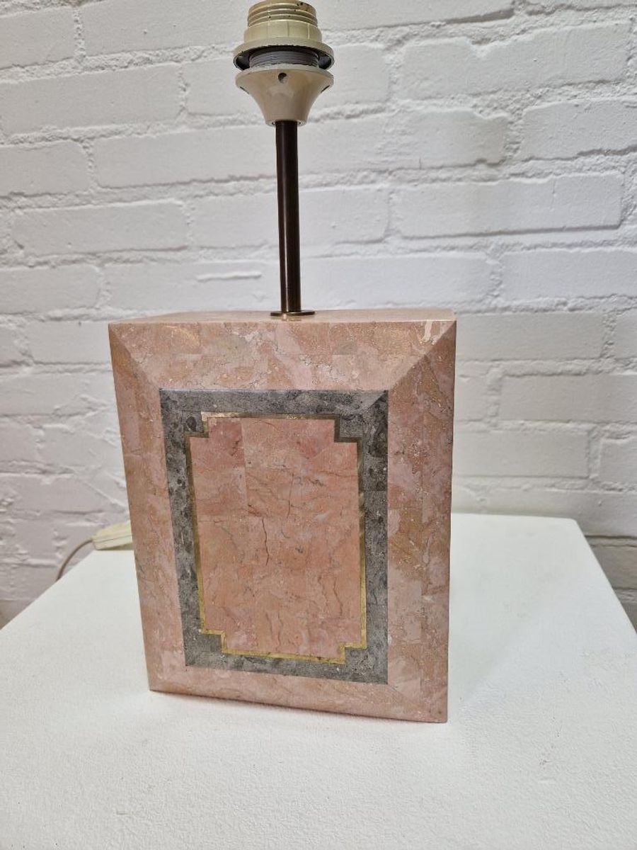 Vintage Roze Marmeren Lamp image 6
