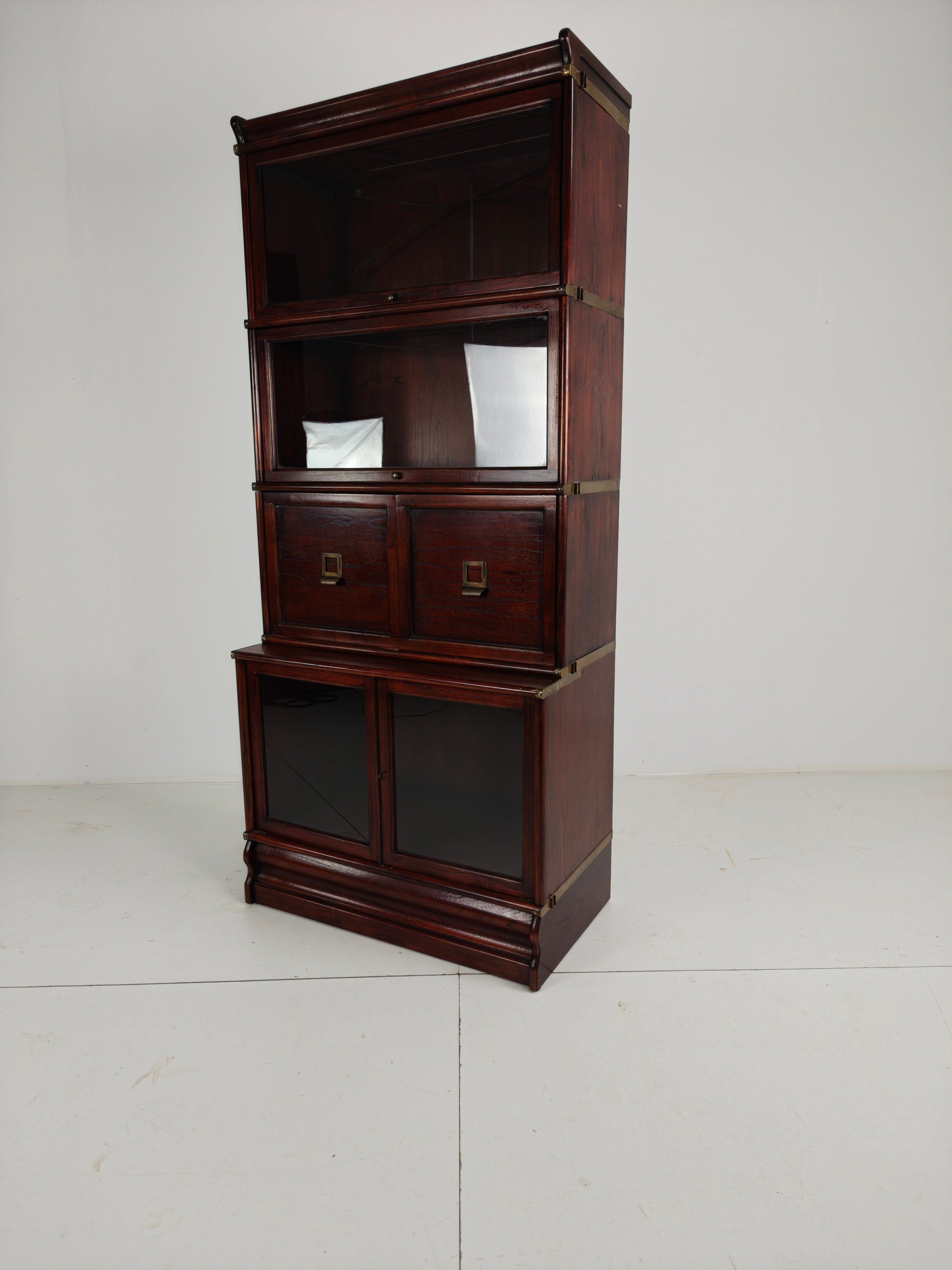 Engelse Mahoniehouten Boekenkast – Globe-stijl – Modulair – Eind 20e Eeuw image 5