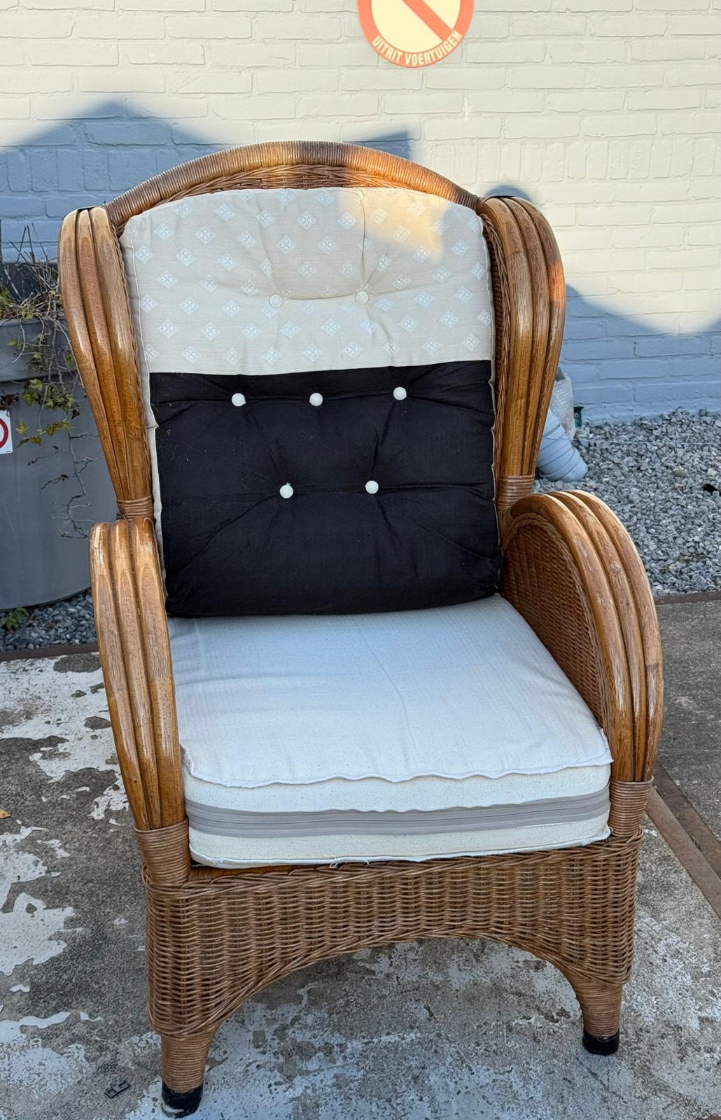 Vintage Wicker Armchair, image 5