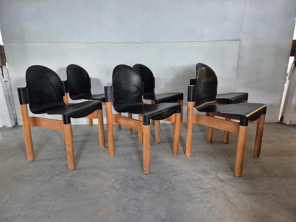 6 X Gerd Lange Voor Thonet 1973 Flex Stoelen image 2
